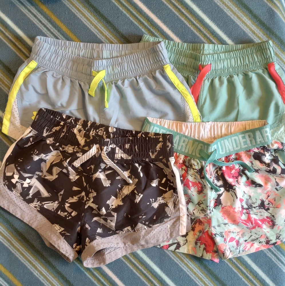 Under Armour girls sprint/athletic shorts, small, 6/7